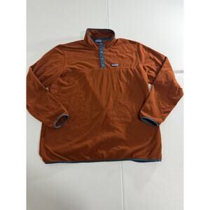 Patagonia Lightweight Quarter Button Fleece Sweater Size 2xl Brown